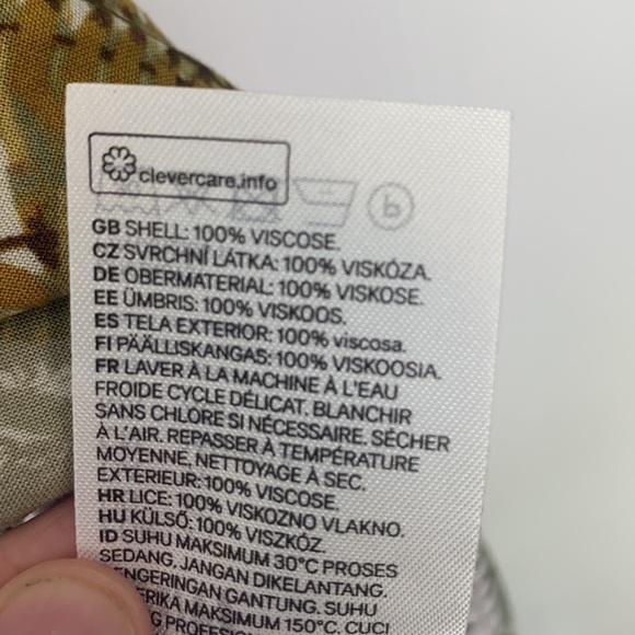 H&M - Palm Floral Short Sleeve Pullover Dress Size XS - Picture 9 of 10